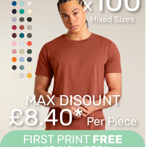 x100 Unisex Organic T-Shirt Bundle Thumbnail